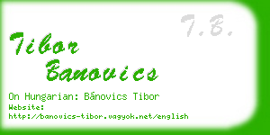 tibor banovics business card